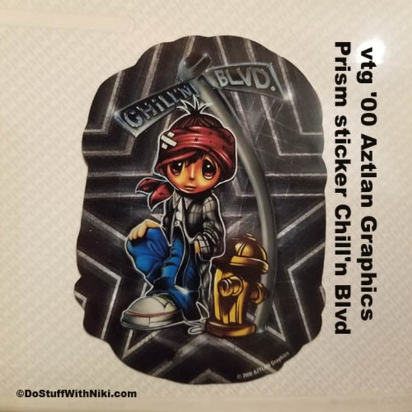 vtg '00 Aztlan Graphics Prism sticker Chill'n Blvd - Picture 1 of 6